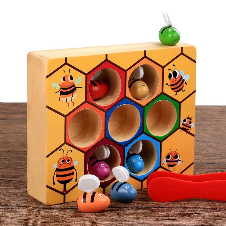 Montessori Educational Industrious Little Bees Kids Wooden Toys For Children