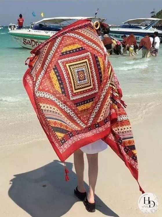 Bohemian Tassel Fashion Vintage Ethnic Cotton Linen Scarf
