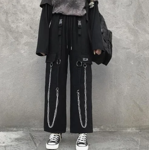 Jangj Cyber Y2k Cargo Pants Alt Clothes Pockets Women 2000s Grunge Vintage Hippie Baggy Joggers Hot Girl Sweatpants Harajuku Pants