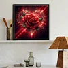 Rose rouge-peinture diamant rond-40*40cm