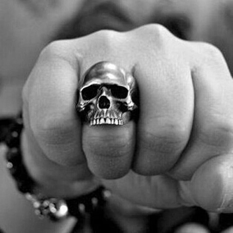 YOY-Exaggerated Skull Ring Gothic Personality Punk Ring