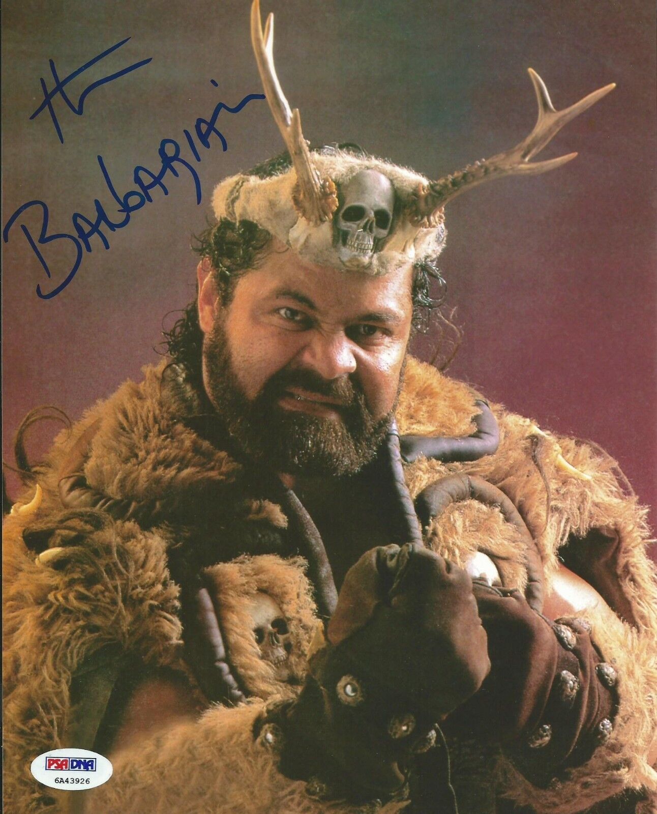 The Barbarian Signed WWE 8x10 Photo Poster painting PSA/DNA COA Pro Wrestling Picture Autograph