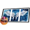 Diamond Painting-DIY Full Round Drill 3 Panel Love Angel Wings（90*40cm）