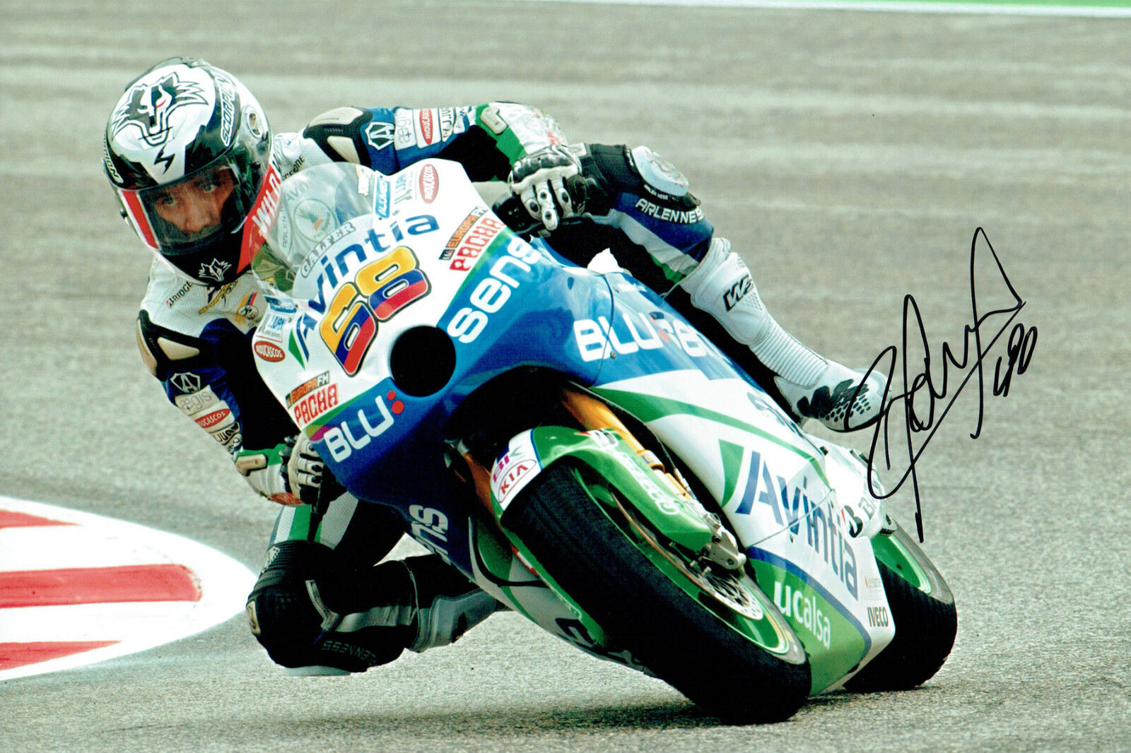 Yonny HERNANDEZ SIGNED Avintia Racing MOTOGP 12x8 Autograph Photo Poster painting AFTAL COA