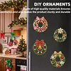 10PCS DIY Pearl Diamond Painting Christmas Fridge Magnets, Sparkling Rhinestone Refrigerator Magnet Craft Kit for Home Decor & Gifts