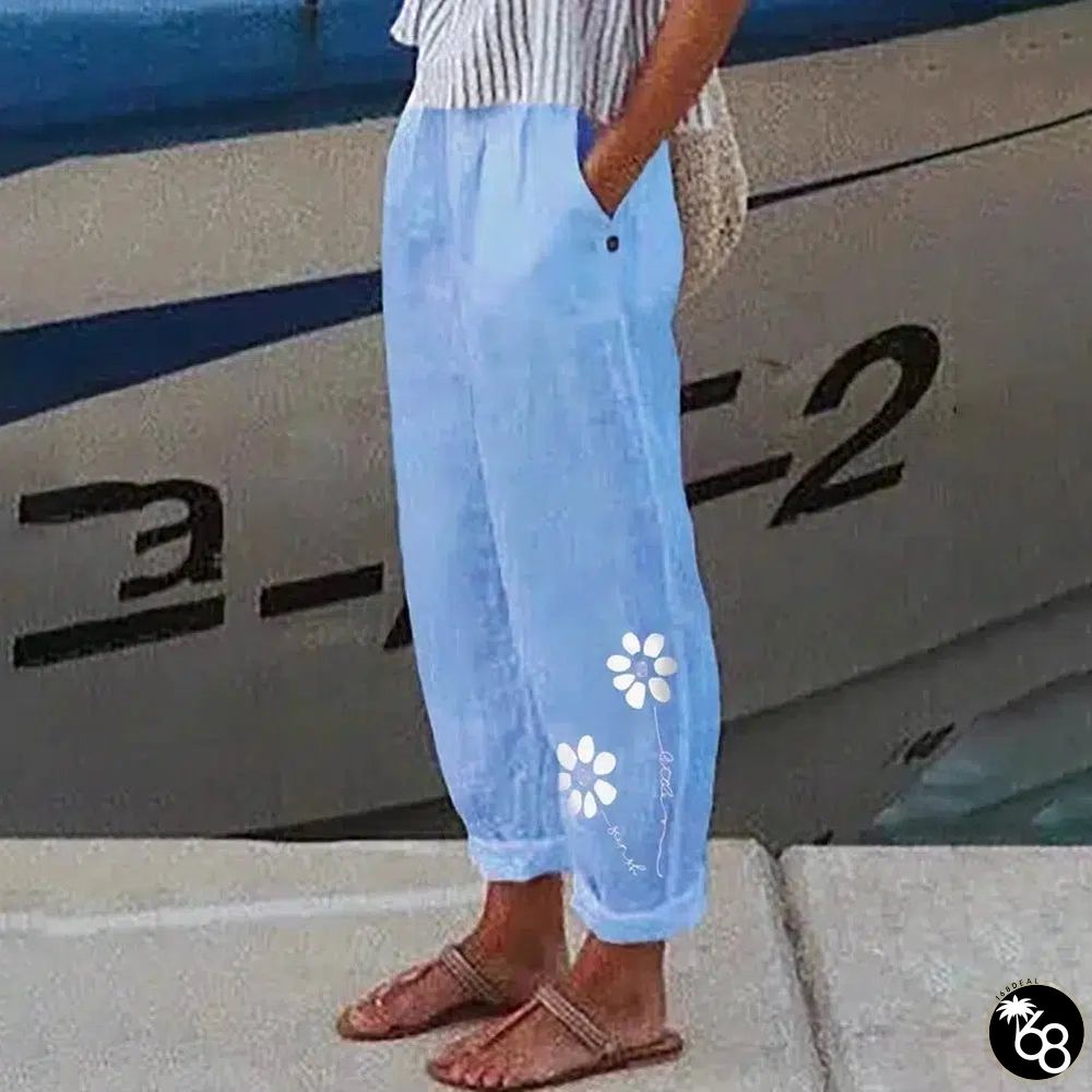 Unique Blue Side Pocket Pants | 168DEAL