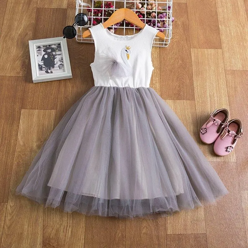 3-8 Years Summer Girls Clothes Kids Dresses For Girls Casual Wear Bling Star Sling Dress Baby Girl Party Children Clothing