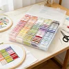 Multi-Color Embroidery Yarn with Transparent Storage Box Cross Stitch Supplies Sewing Embroidery Thread Set for Halloween Christmas Mothers Day (100)