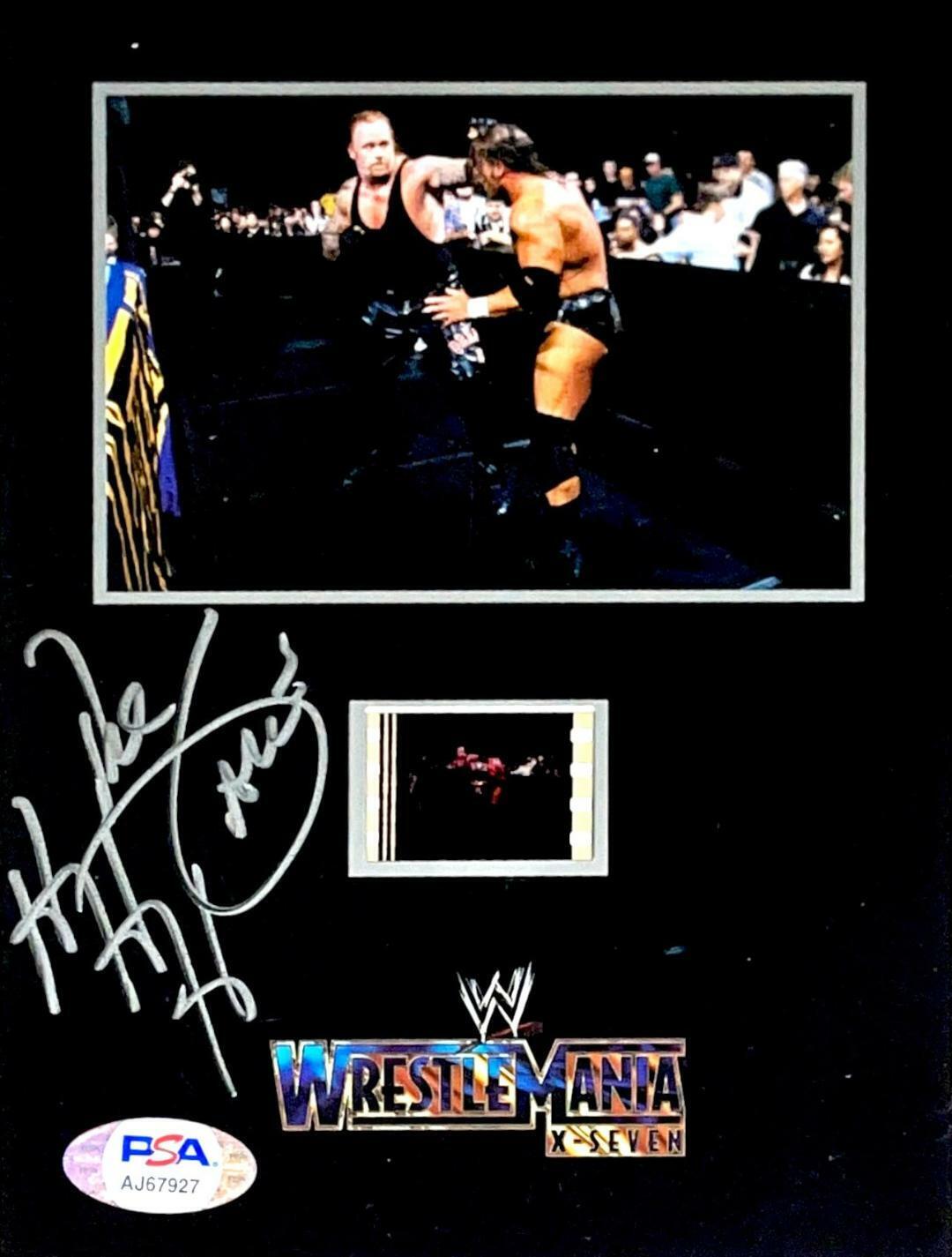 WWE TRIPLE H HAND SIGNED WRESTLEMANIA 17 ANTHOLOGY FILM STRIP Photo Poster painting WITH PSA COA