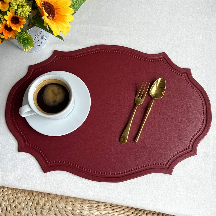 Waterproof And Oil Resistant Leather Dining Mat