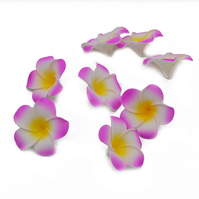 10Pcs/lot Plumeria Hawaiian PE Foam Frangipani Artificial Flower Headdress Flowers Egg Flowers Wedding Decoration Party Supplies