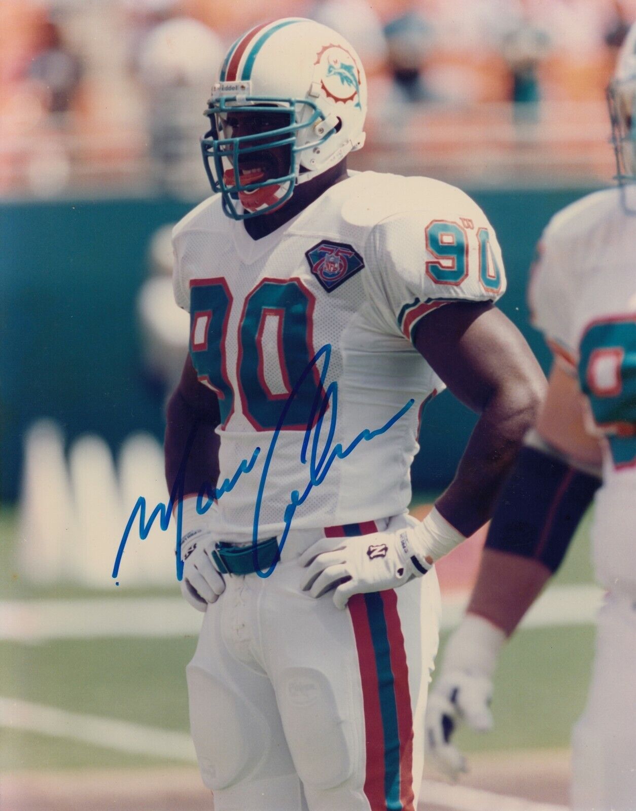 Marco Coleman #3 8x10 Signed w/ COA Miami Dolphins 033119