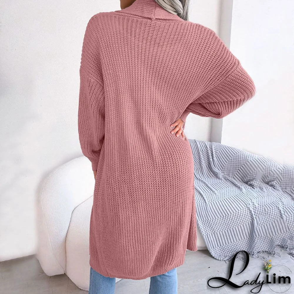 Casual Solid Colour Cardigan