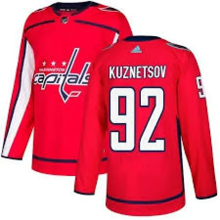 Men's  Washington Capitals #92 Evgeny Kuznetsov Red Stitched NHL Jersey