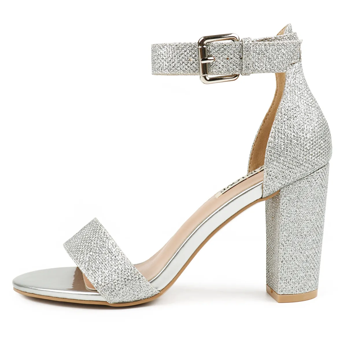 3.54"/9cm Chunky Block High Heels Ankle Strap Heeled Sandals