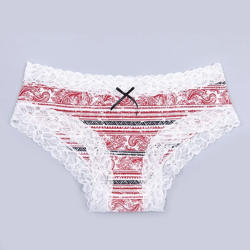 Women's Underwear Sexy Lace Panties Fashion Comfortable Leopard Briefs Low Waist Seamless Underpants Female Sexy Lingerie