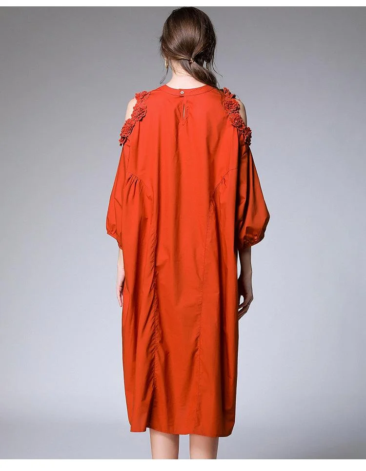 Women's new elegant strapless flower dress