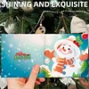 12Pcs Diamond Painting Snowman Animals Greeting Card Set with Envelope