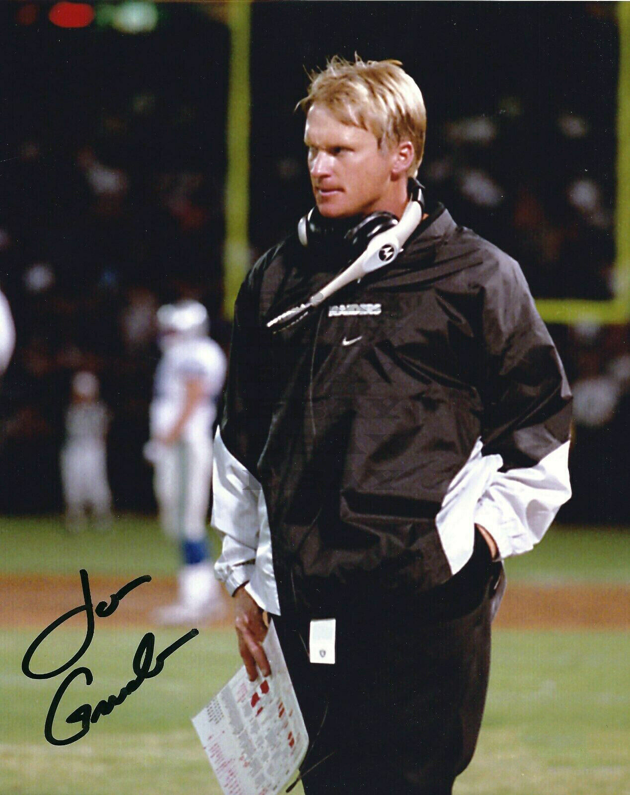 Jon Gruden Oakland Raiders .Signed Autographed 8x10 Photo Poster painting Reprint