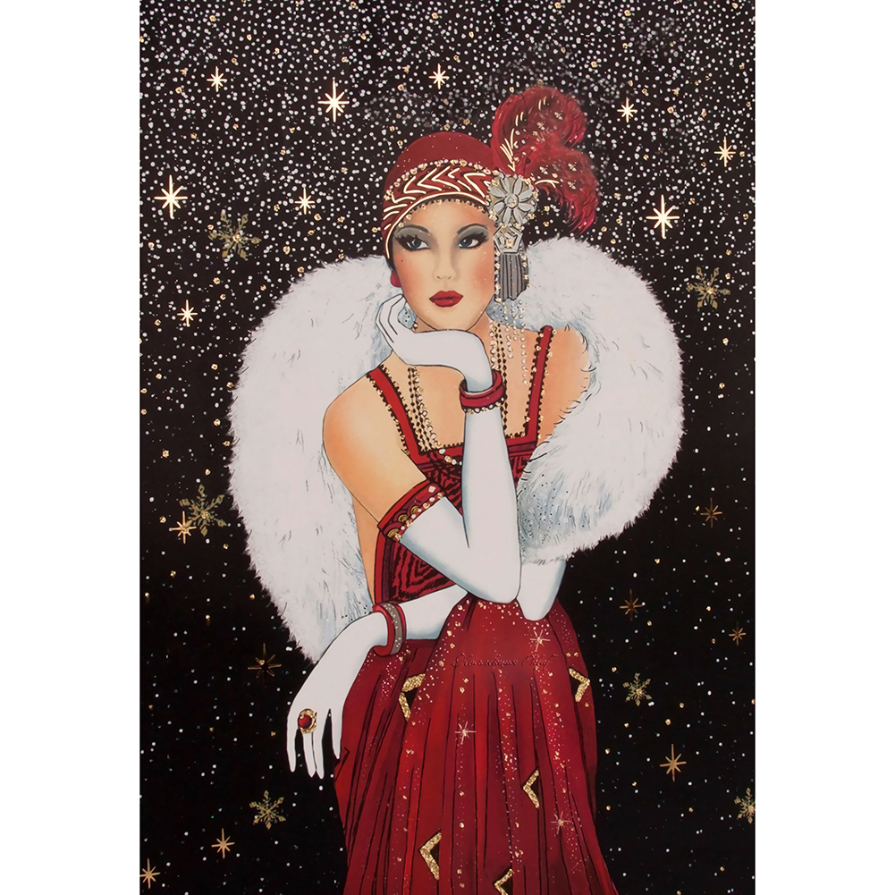

30*40CM-Noble Woman-Round Drill Diamond Painting, 501 Original