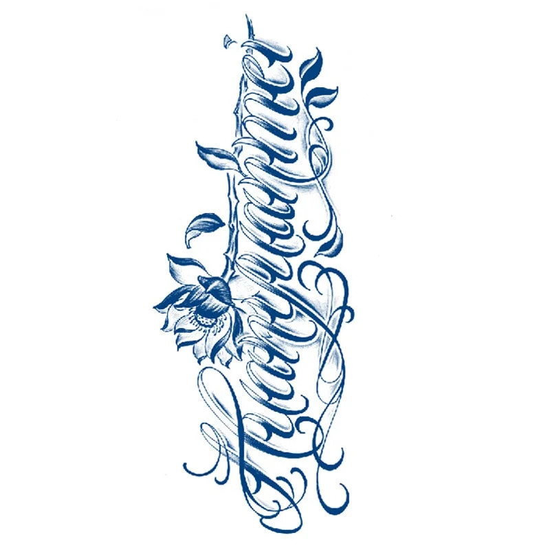 Semi-permanent Waterproof Temporary Tattoo Sexy flowers Body Art Tattoo Sticker Full Fake Tatoo Women Men