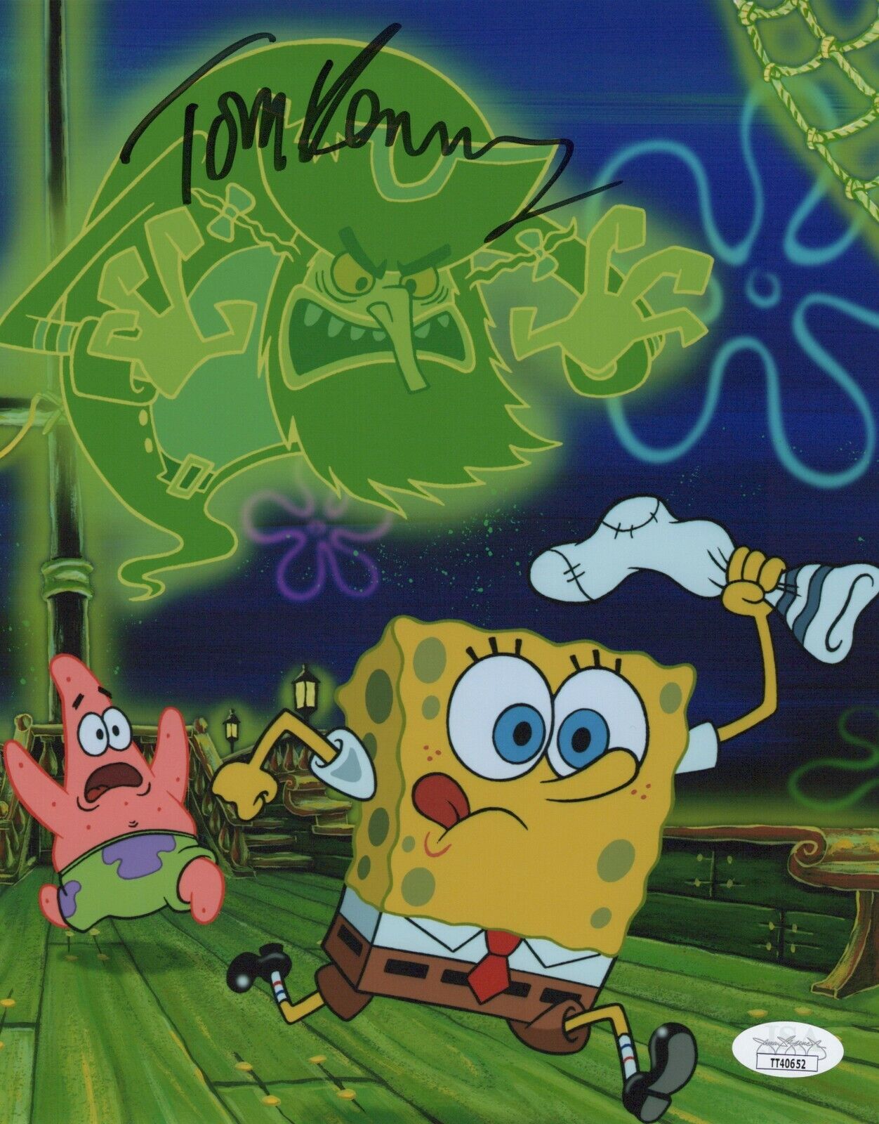 TOM KENNY Hand Signed 8x10 SPONGEBOB SQUAREPANTS Photo Poster painting Autograph JSA COA Cert