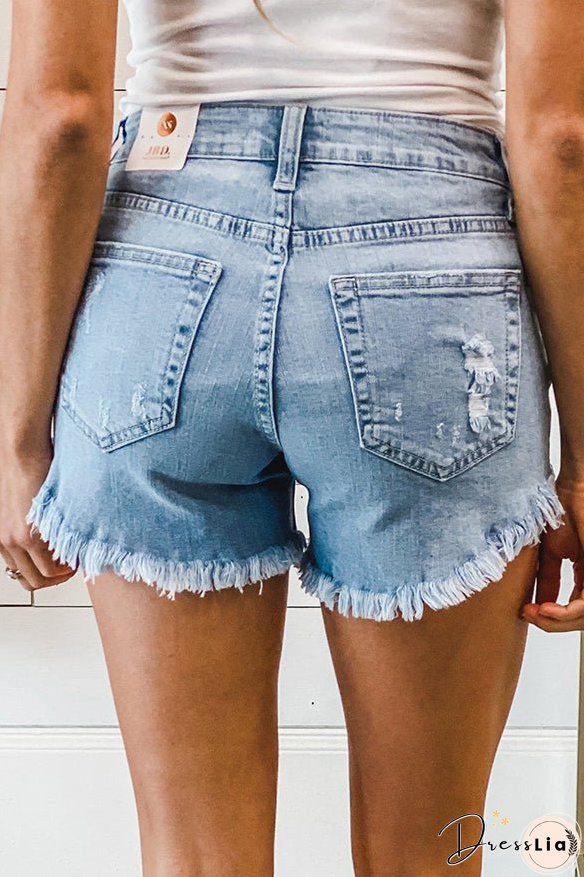 Chic Ripped Denim Shorts