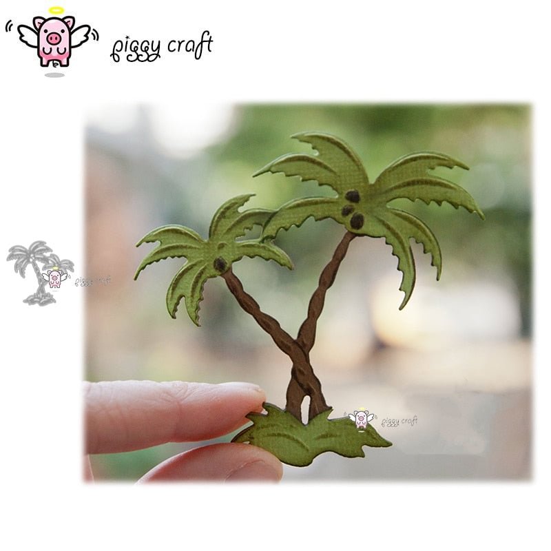 Piggy Craft metal cutting dies cut die mold Coconut tree decoration Scrapbook paper craft knife mould blade punch stencils dies