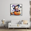 Halloween Witch And Pumpkin-11CT Stamped Cross Stitch 40*40cm/15.75*15.75in tapestrymarket