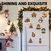 10PCS DIY Pearl Diamond Painting Christmas Fridge Magnets, Sparkling Rhinestone Refrigerator Magnet Craft Kit for Home Decor & Gifts