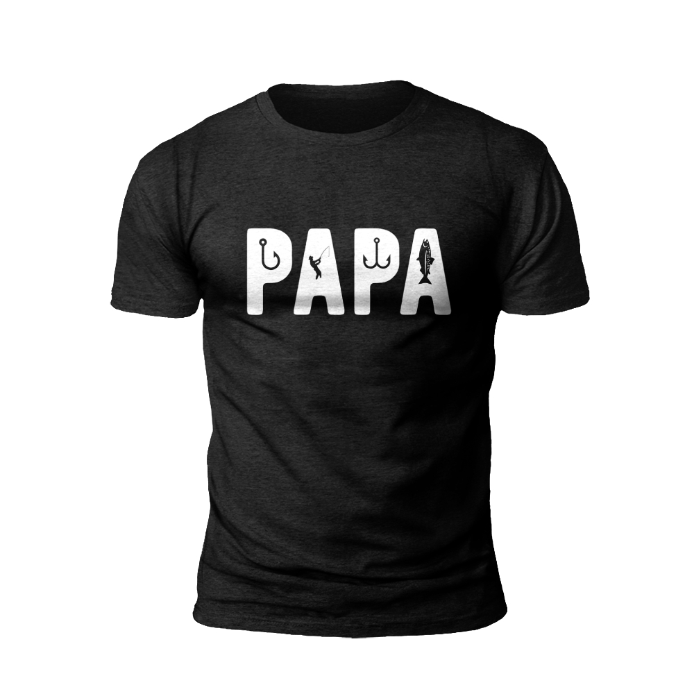Fishing Father: 'Papa' - Fishing Themed T-shirt