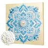 DIY Pearl Painting Blue Mandala for Home Decor with Frame(30*30cm)