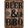 BEER & BBQ - Vintage Metal Signs - 20*30cm/30*40cm - Warning