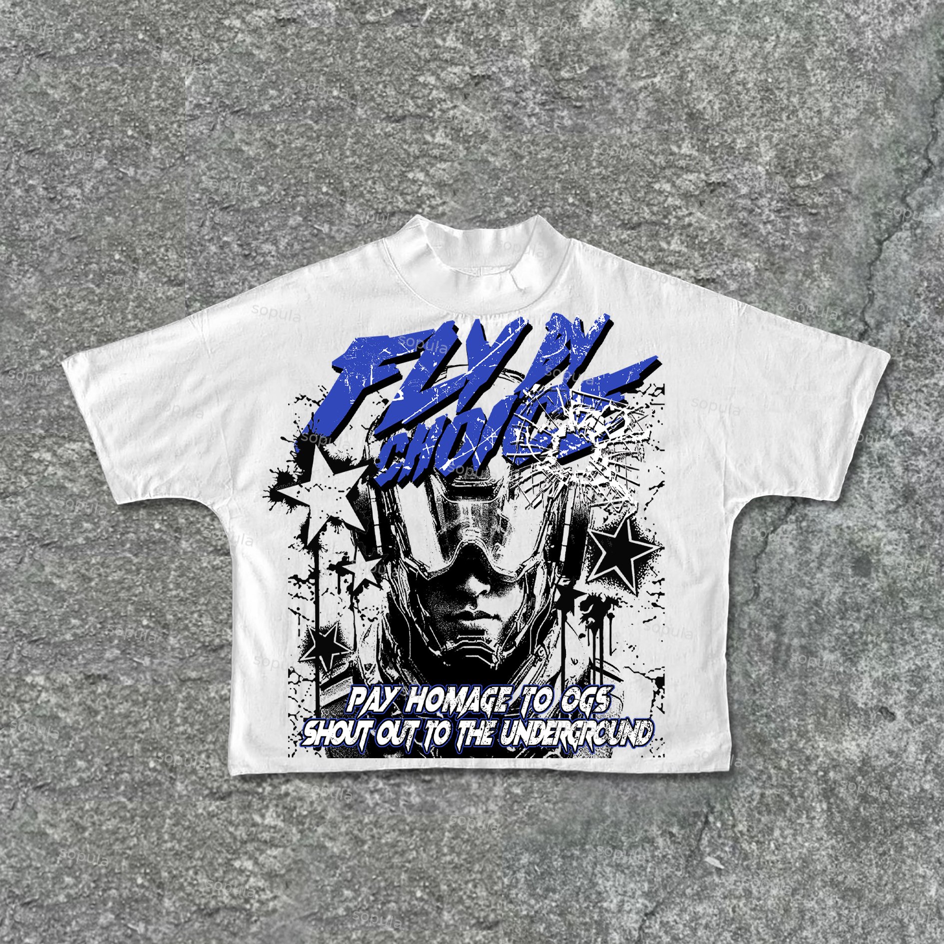 Sopula Fly By Choice Graphic Print Cropped T-Shirts