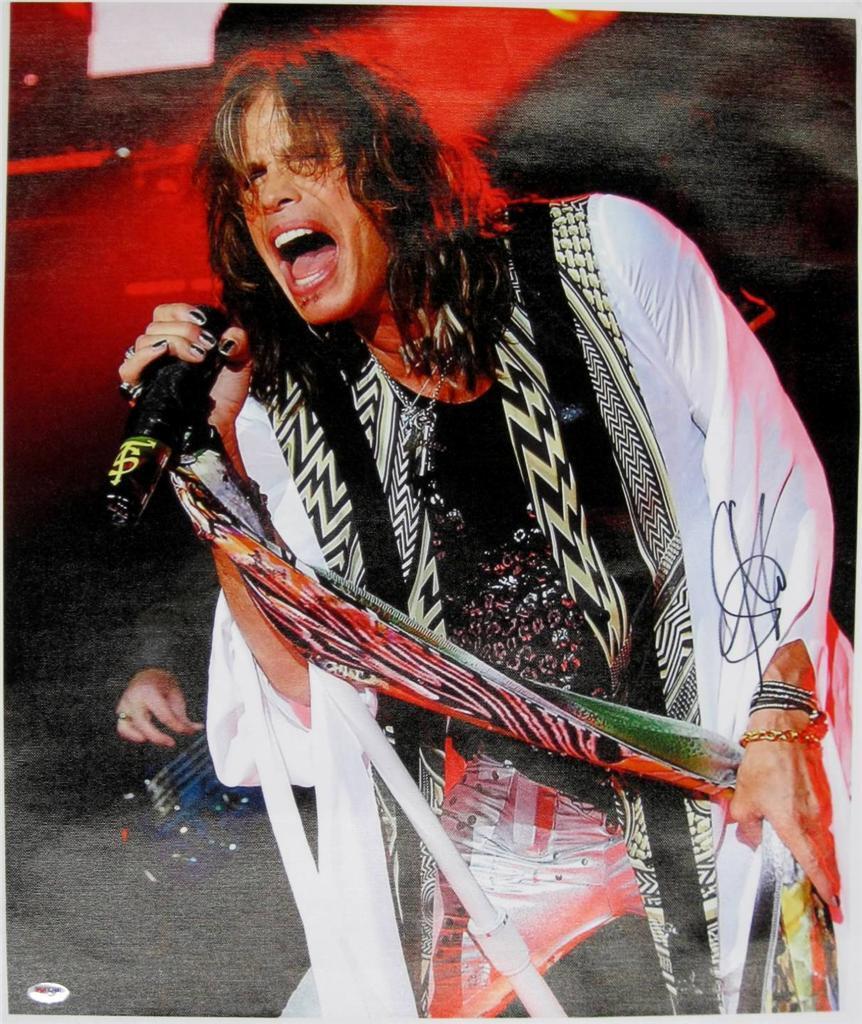 STEVEN TYLER Signed Aerosmith 20x24 Canvas Print Photo Poster painting PSA/DNA COA