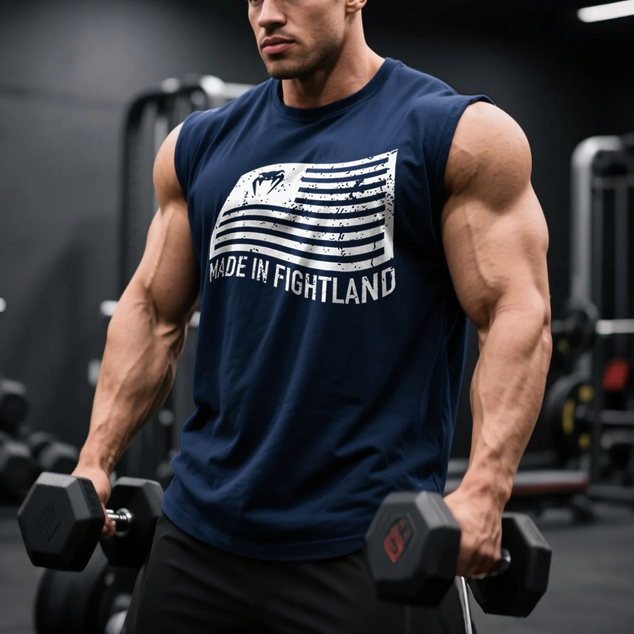 Oversized Loose And Comfortable Breathable Vest Fitness Sports Ultimate Fighting Print Sleeveless T-shirt / TECHWEAR CLUB / Techwear