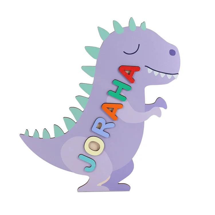 Puzzles bébé nom personnalisé Dinosaure Jouets d'apprentissage précoce Jessemade FR