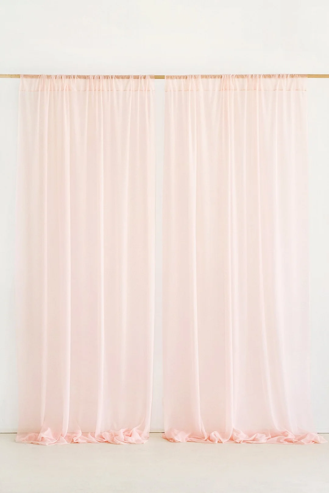 Sheer Backdrop Curtain Panels 60" w x 10ft/82.5" w x 8ft  (Set of 2) - 3 Colors
