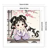 Cat Girl-11CT Stamped Cross Stitch 50*50cm/19.69*19.69in tapestrymarket