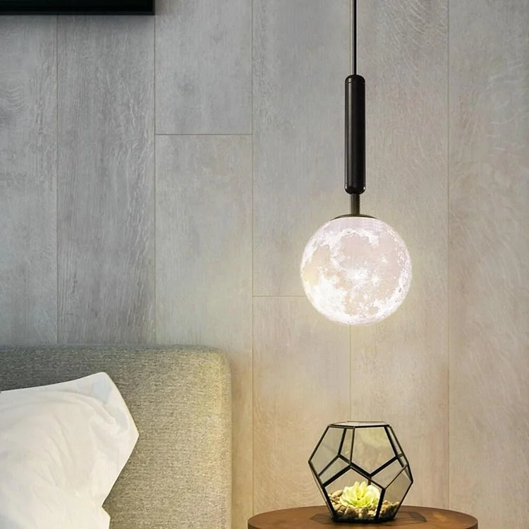 Modern Cylinder Globe Pendant Light Metal Acrylic Pendant Lighting - Appledas