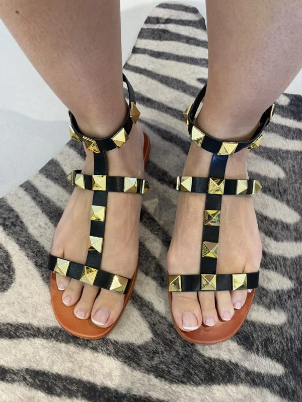 Gold Studded Sandals