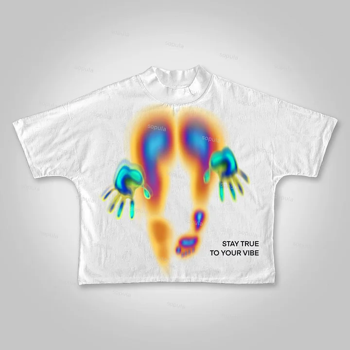 Sopula Abstract Graphics Of Heat-Sensitive Characters Cropped T-Shirts