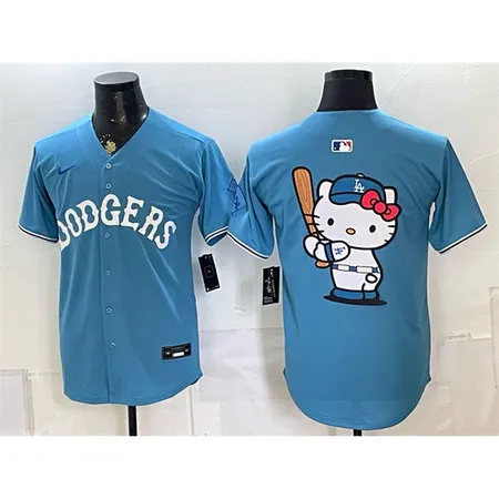 Men's Los Angeles Dodgers Team Big Logo Blue Vapor Limited Jersey