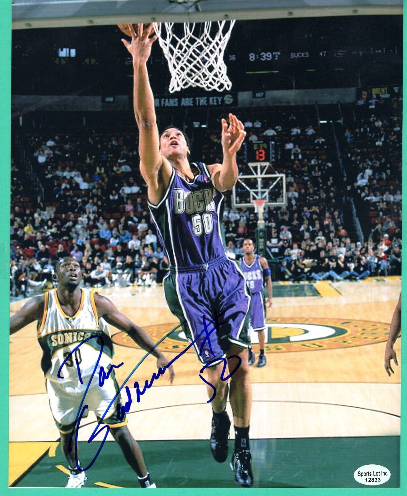 Dan Gadzuric NBA Milwaukee Bucks Hand Signed Autograph 8x10 Photo Poster painting COA