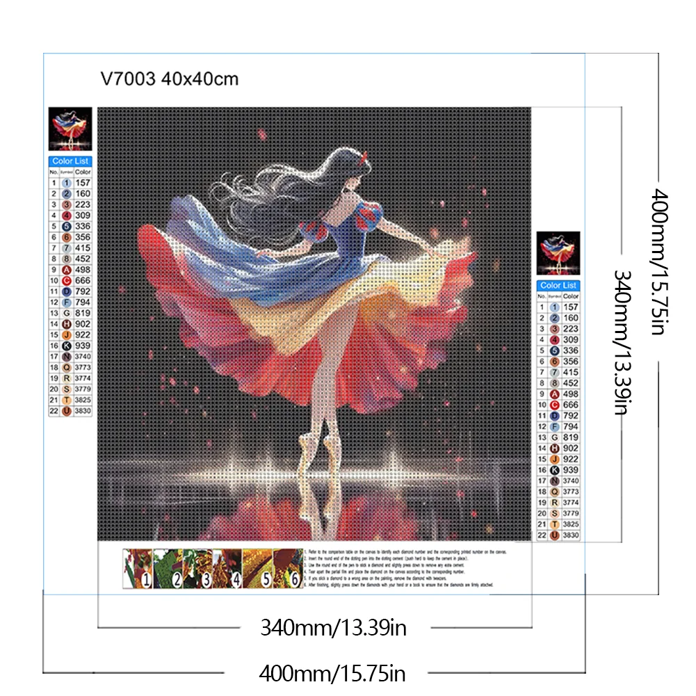 Diamond Painting - Full Round Drill - Princess Snow White(Canvas|40*40cm)