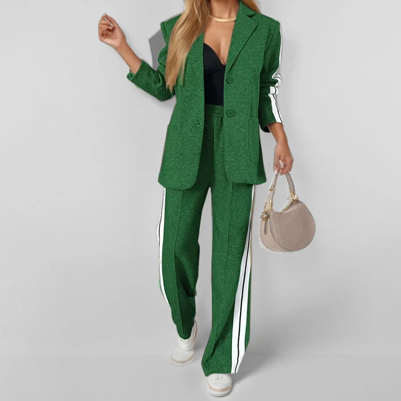 Uveng Uveng Women's 2024 Women's Suit New Comfortable Casual Solid Color Patchwork Long Sleeve Fashion Suit Suit