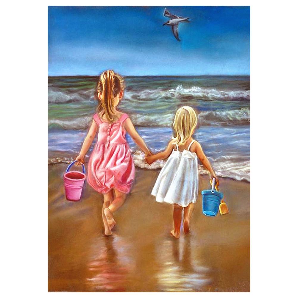 

40*30CM - Child - Round Drill Diamond Painting, 501 Original