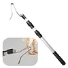 Chicken Catcher Leg Hook,37 to 63 in Hook for Catching Chickens with Telescopic Extension Pole Long Handle Animal Catcher Pole Heavy Duty Stainless Steel Tube Poultry Hook Fowl Catcher Sturdy