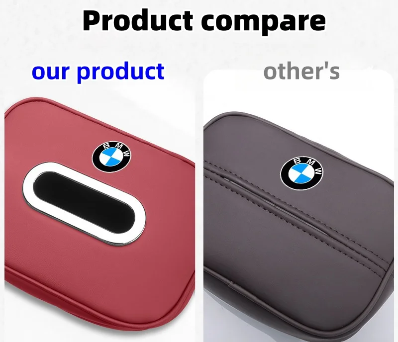 Car Multifunctional Leather Tissue Box