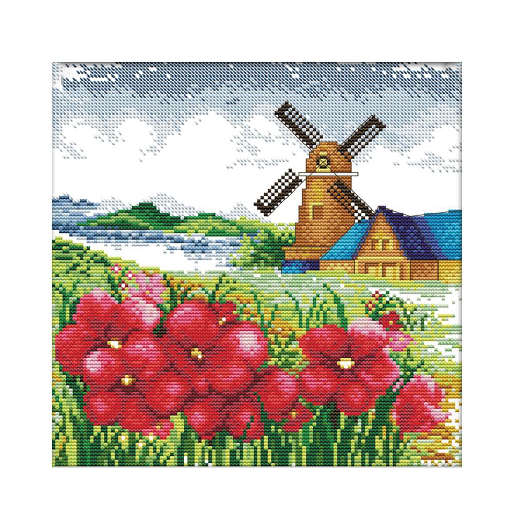 

Spring - 14CT Stamped Cross Stitch - 29*29cm, 501 Original